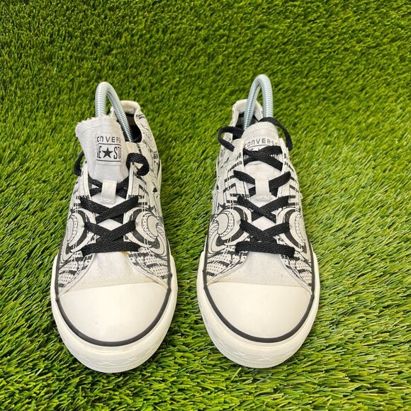 Converse One Star Doodle Graffiti Boys Size 6Y White Walking Shoes Sneakers - Picture 5 of 11